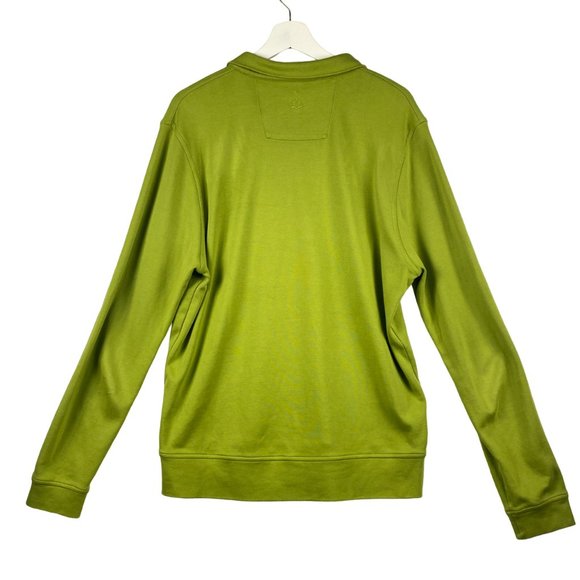 Robert Talbott Sweatshirt Adult L 1/4‎ Zip Green Pullover Pima Cotton Mens Polo - Picture 4 of 15